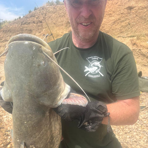 River Ebro fishing in Caspe Spain